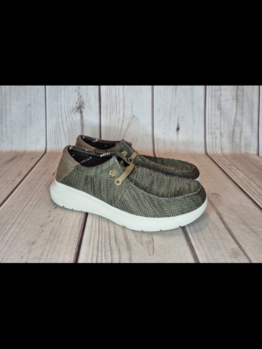 Ariat Hilo Men's Size 10 D Slip On Shoes Olive Knit Casual Loafers